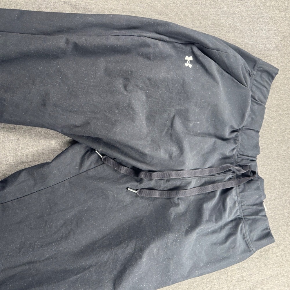 Under Armour Mens Black Polyester Jogger Sweatpants Training Pants Size Large